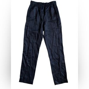 Helmut Lang Black silky dress pant Relaxed Fit Elastic Waist